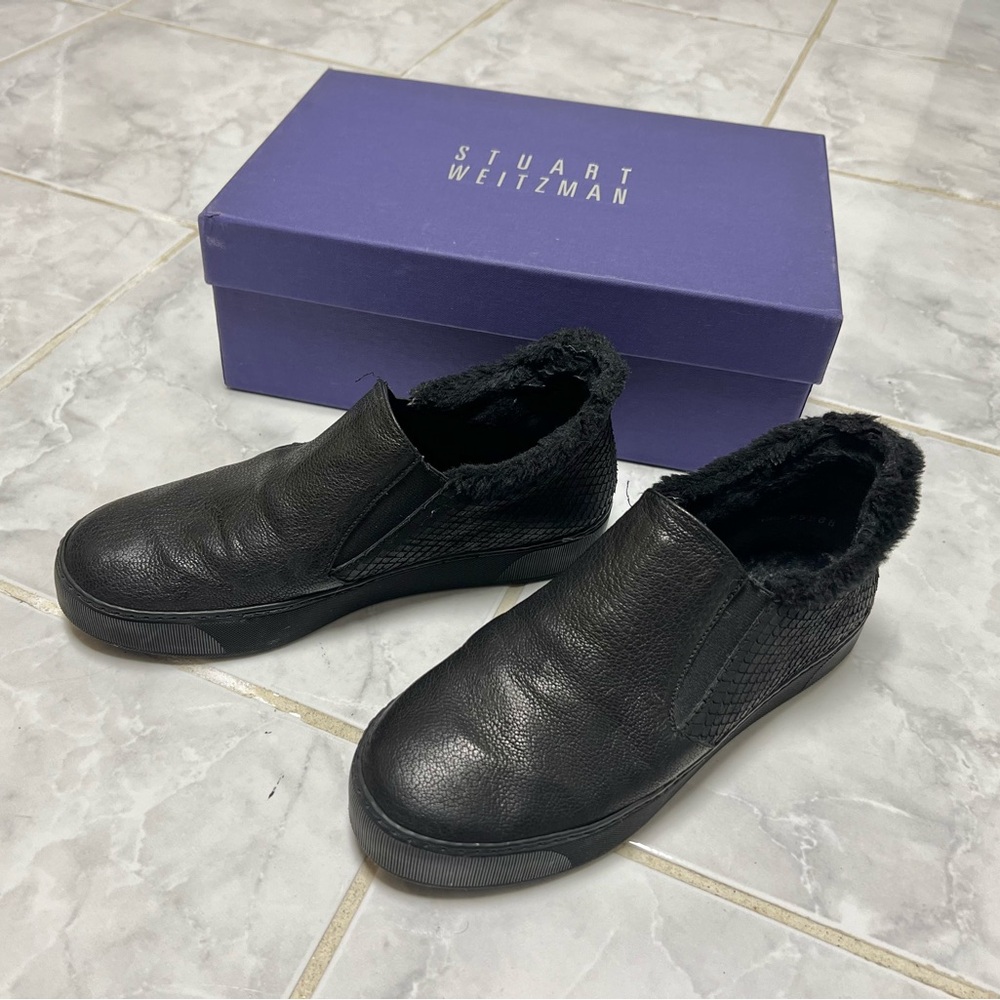 Stuart Weitzman Furrier slip on shoes size 5.5